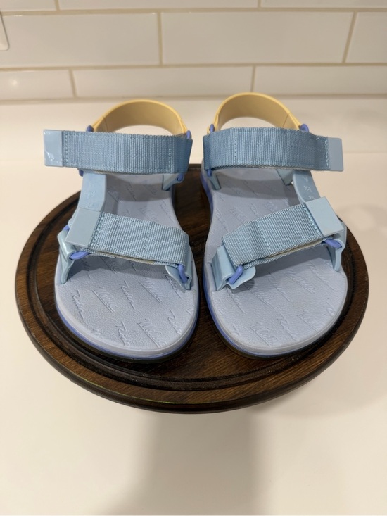 Melissa X Rider Shoes - Melissa x Rider Papete Strappy Sandals Light Blue Yellow Size 7 Bubblegum Scent!